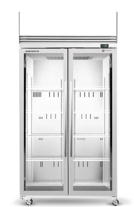 Skope TMF1000N-AC | 2 Glass Door Display | with Lit Sign | Storage Freezer | Commercial Upright Freezer