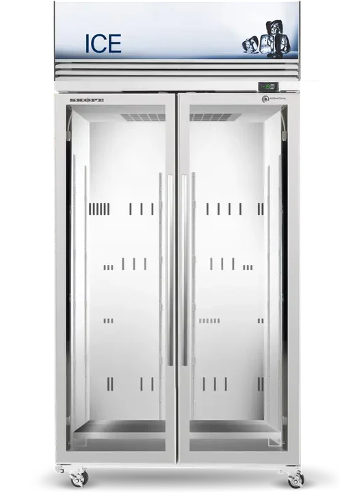 Skope TMF1000N-Ice | 2 Glass Door | Upright Display | Storage Freezer | Commercial Upright Freezer