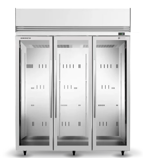 Skope TMF1500N-Ice | Activecore | 3 Glass Door | Upright Display | Storage Freezer | Commercial Upright Freezer