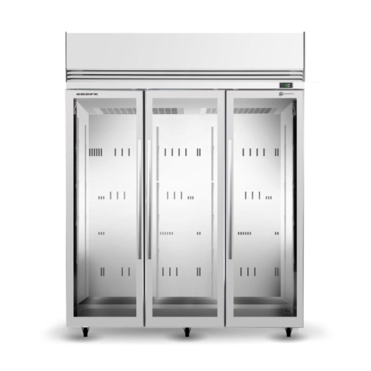 Skope ActiveCore 3 Door Glass Upright Ice Freezer 1396L