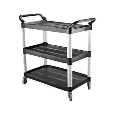 CaterRax 3-Shelf Heavy Duty Plastic Utility Trolley