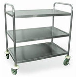 Caterax Serving Trolley Stainless Steel - 3 Shelf - 860x535x930mm