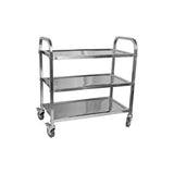 Sunnex Extra Heavy Duty Stainless Steel 3-Shelf Serving Trolley | Premium Commercial Utility Cart