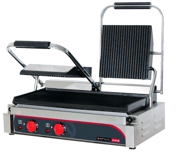 Anvil TSS3000 | Panini Press Double | Ribbed Top 3kW