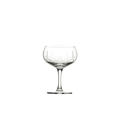 Utopia Raffles Crystal Cocktail Glassware | Nick & Nora, Martini, Coupe & Tumbler Glasses (160ml - 230ml) (Set of 24)