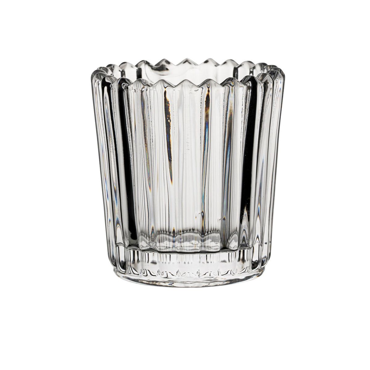 Ribbed Large Votive Clear