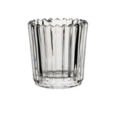 Utopia Clear Ribbed Glass Votive Candle Holders | Premium Restaurant & Event Table Decor
