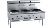 K+ Series UFWWK-3 Three Hole Deluxe Waterless Wok Table