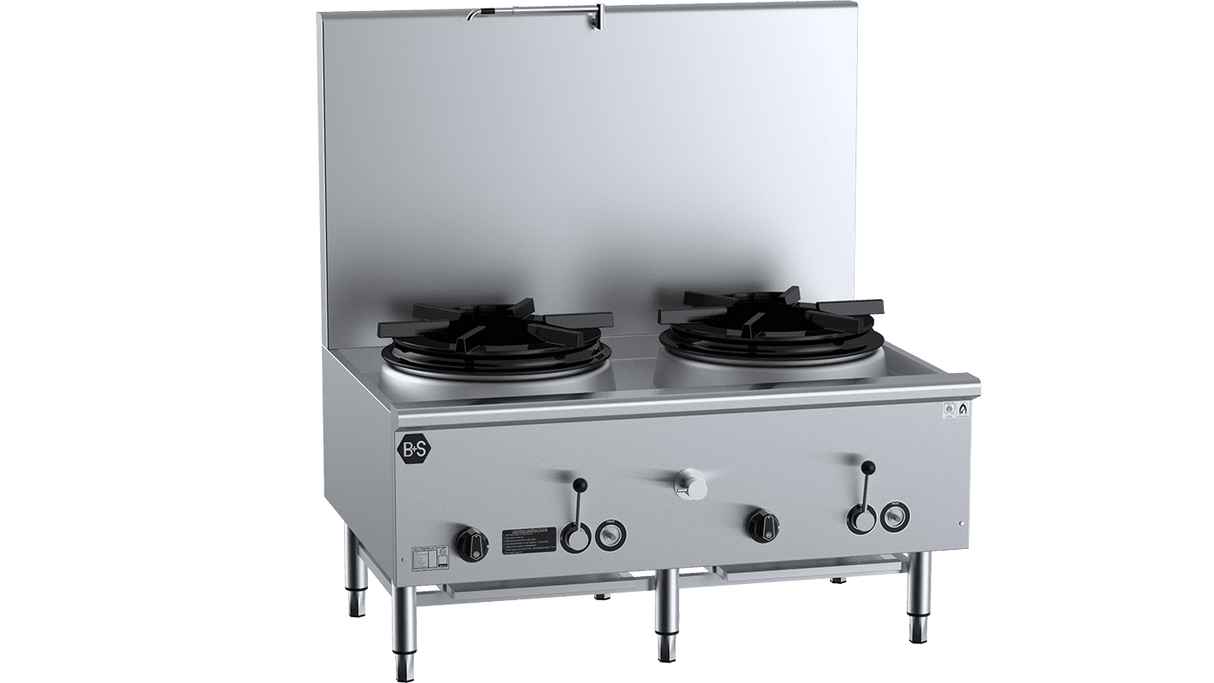 B+S Black Series UFWWSPD-2 Two Hole Deluxe Waterless Stock Pot