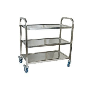 Caterax Serving Trolley Stainless Steel - 3 Shelf - 710x405x810mm