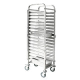 Sunnex Stainless Steel GN Trolley 380x550x1735Mm Tray