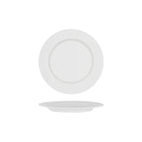 Schonwald Allure Round Plate FLAT w/RIM - White (Sold in sets of 6)