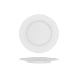 Schonwald Allure Round Plate FLAT w/RIM - White (Sold in sets of 6)