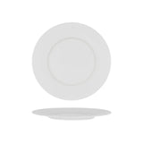 Schonwald Allure Round Plate FLAT w/RIM - White (Sold in sets of 6)