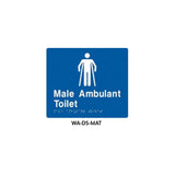 3monkeez WA-DS-MAT Braille Sign Male Ambulant Toilet (Blue)
