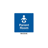 3monkeez WA-DS-BC Braille Sign Parents Room (Blue)