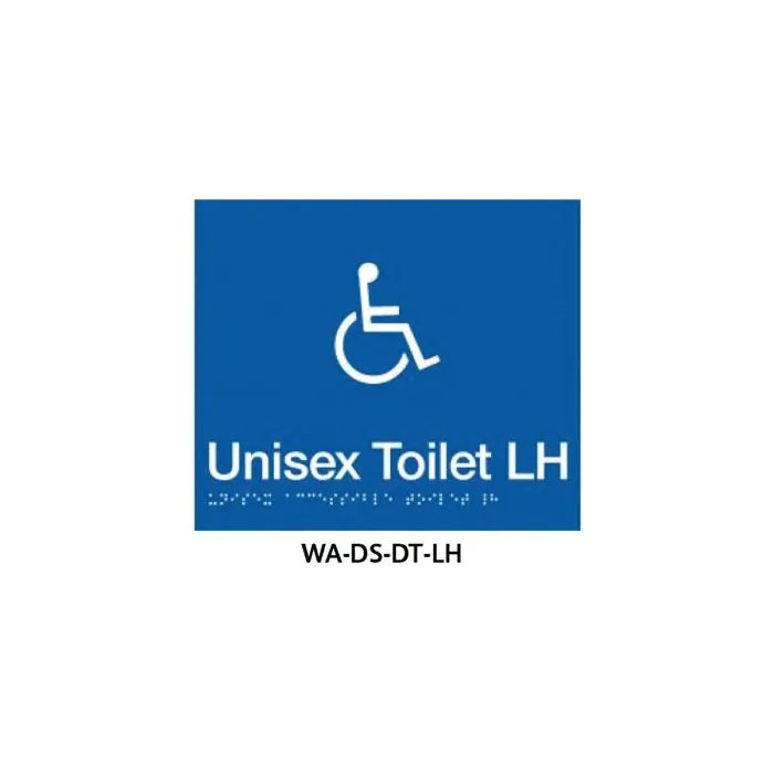 3monkeez WA-DS-DT-LH Braille Sign Unisex Disabled Left Hand (Blue)