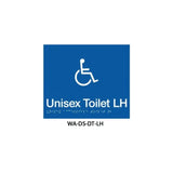 3monkeez WA-DS-DT-LH Braille Sign Unisex Disabled Left Hand (Blue)