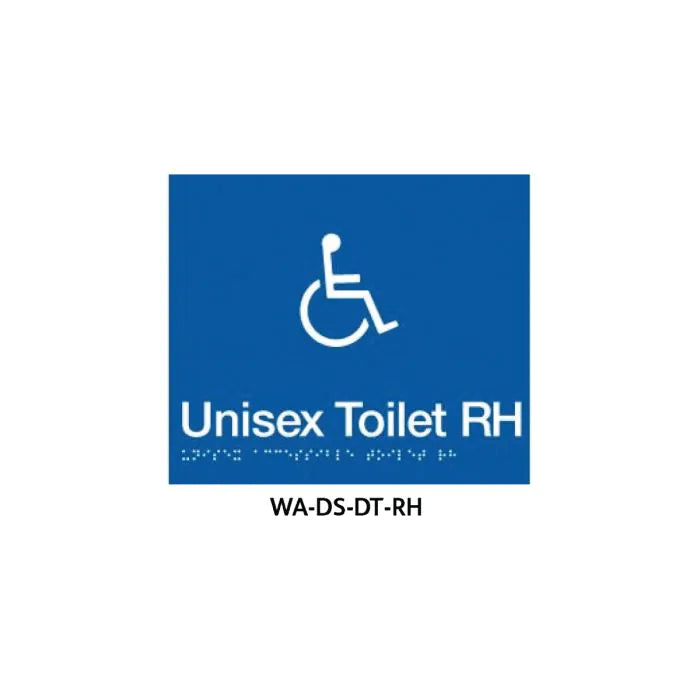 3monkeez WA-DS-DT-RH Braille Sign Unisex Disabled Right Hand (Blue)