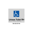 WA-SDS-DT-RH - 3monkeez WA-SDS-DT-RH Braille Sign Unisex Disabled Toilet Ri