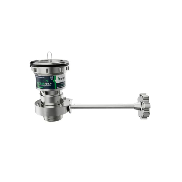 3monkeez SCRAP-C Cast Stainless Steel Sink Waste Arrestor with Shut Off Valve (127mm)