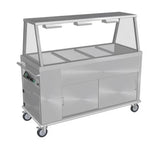 Culinaire CH.BMHM.GA.3 3 Modules Island Bain Marie Hot Cupboard Commercial Bain Marie Mobile with A Frame Gantry Bain Marie