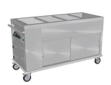 Culinaire CH.BMHM.3 3 Modules Island Bain Marie Hot Cupboard Commercial Bain Marie Mobile Bain Marie