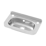 3monkeez HBC-OF-2TH Compact Stainless Steel Hand Basin I 2 tap holes I Inc Overflow Hole