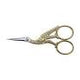 Stork Embroidery Scissors, 12cm - Gold Plated