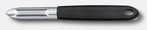 Potato Peeler, Serrated Double Edge 12cm - Black