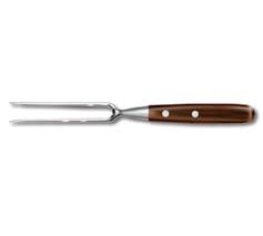 Carving Fork, Flat Tines,  15cm - Wood