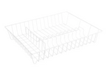 Ai De Chef Dish Drainer With Cutlery Divider 420x345x80mm (Sold in sets of 12)