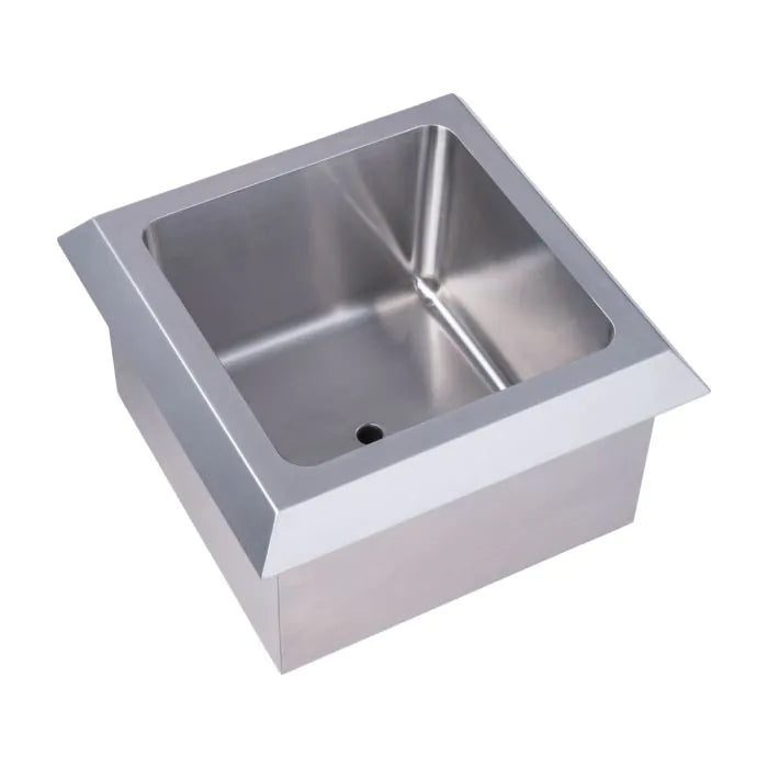3monkeez ICEDI-303020 Drop In Insulated Stainless Steel Ice Well (300x300x200)