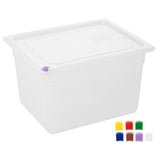 FZ091 - Hygiplas Click PP 1/2 GN with Lid & 7 Colour clips - 200mm 11.7Ltr (Pack 4) - image 2