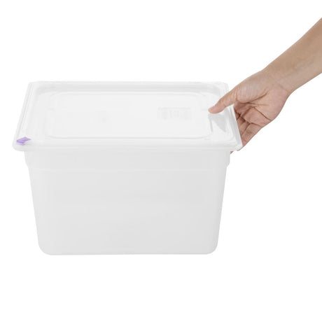 FZ091 - Hygiplas Click PP 1/2 GN with Lid & 7 Colour clips - 200mm 11.7Ltr (Pack 4) - image 4