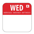 L933 - Hygiplas Day of the Week Removable Label Wednesday 1'' (Roll 1000)
