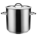 Pujadas 18/10 Stainless Steel Commercial Stockpot with Lid (6.2L - 98.0L | 20cm - 50cm)