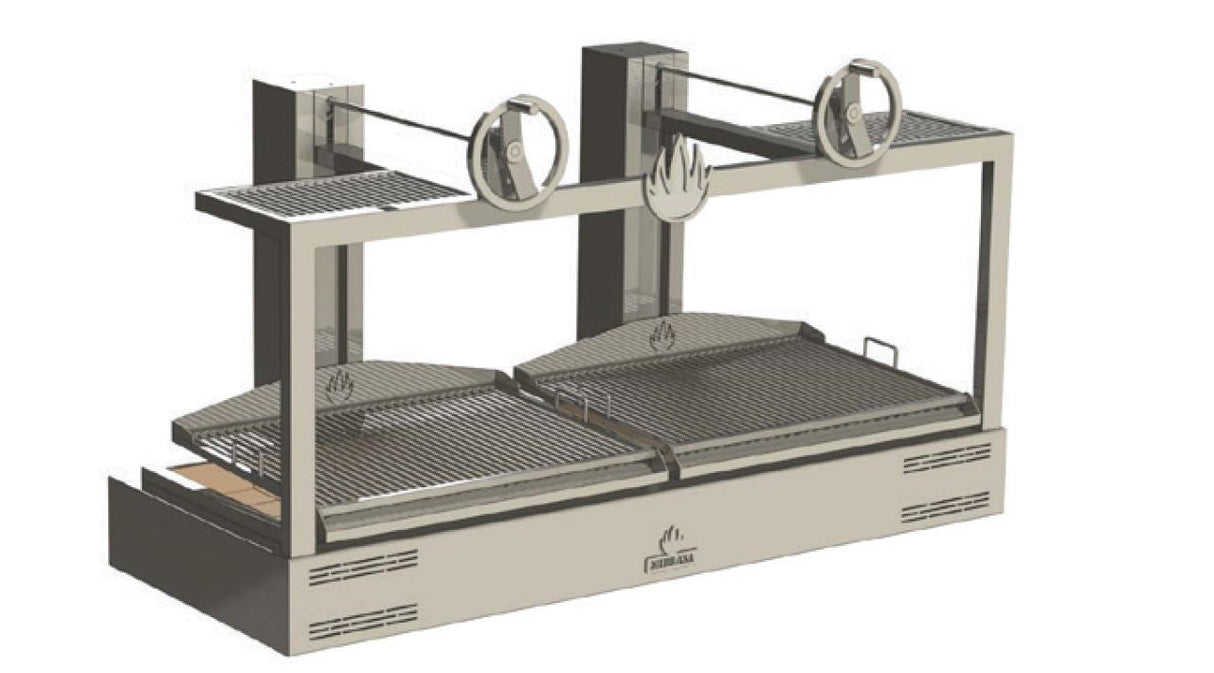 Mibrasa PARRILLA1600 Parrilla 1.6m Meter - 2 Grills