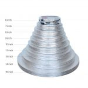 INNER-CBMSR08 - Masonite Round Silver Board (8")