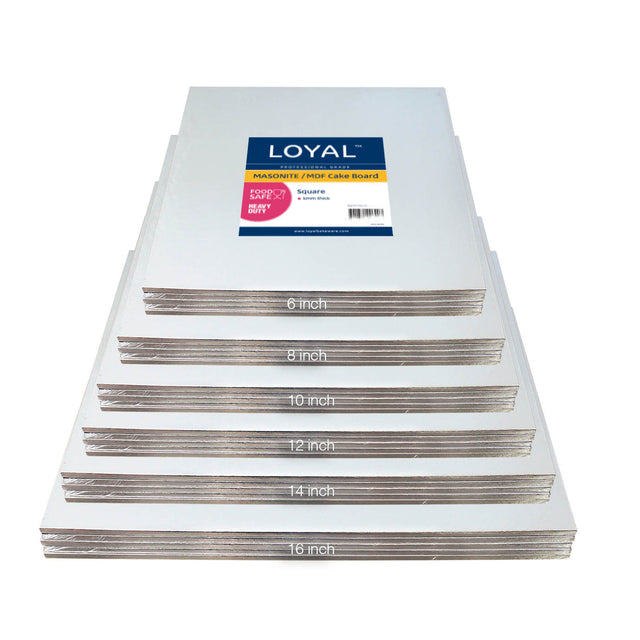 INNER-CBMSS12 - Masonite Square Silver Board (12") (5 X BOARDS)