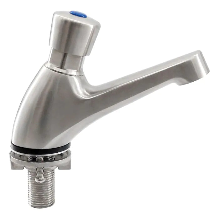 3monkeez T-3MSS-BT6L Push Button Pillar Tap - 6 Second Timed Flow