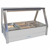 Roband E23 2 Row Straight Glass Hot Food Display Bar