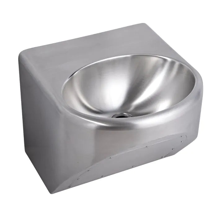 3monkeez HBD-R Round Disabled Compliant Wall Mounted Stainless Steel Hand Basin