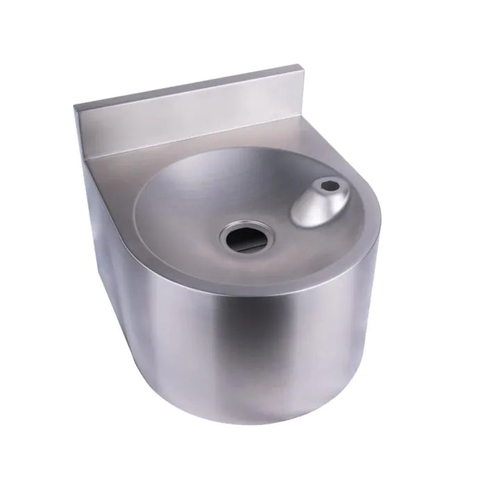 3monkeez HBR-DF Round Wall Mounted Drinking Fountain with Bubbler Landing