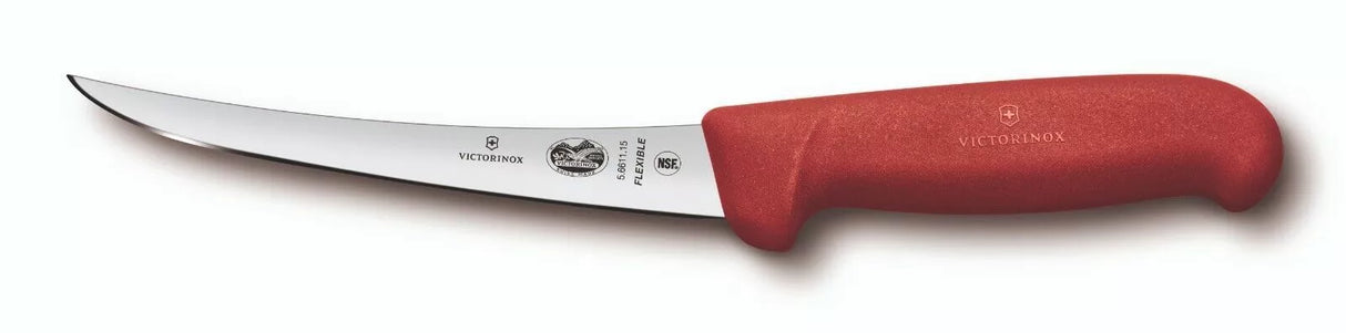 Boning Knife, Curved Flexible Narrow 15cm - Red