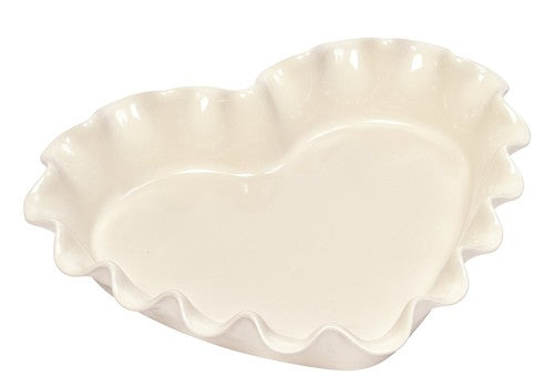Emile Henry Ruffled Heart Dish 330x290mm/1.5L Clay (Sold in sets of 3)