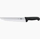 Butchers Knife, Straight Back 18cm - Black