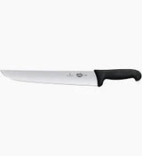 Butchers Knife, Straight Back 36cm - Black