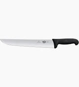 Butchers Knife, Straight Back 31cm - Black