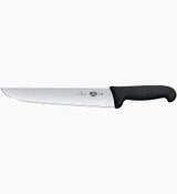 Butchers Knife, Straight Back 26cm - Black